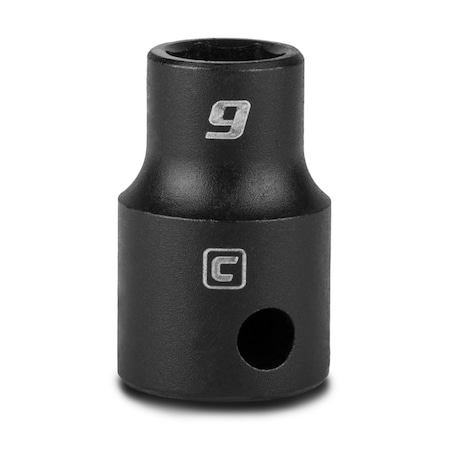 Capri Tools 3/8 in Drive 9 mm 6-Point Metric Shallow Impact Socket 5-3009